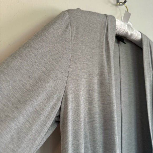 Ann Taylor Cascade Open Cardigan M medium gray violet lilac silver wool blend - Picture 6 of 8